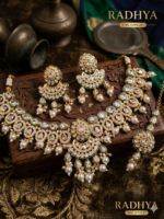 Antique gold premium polki jewellery set #2