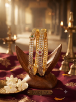 Kundan Rajwadi Bangles (set of 2) #5